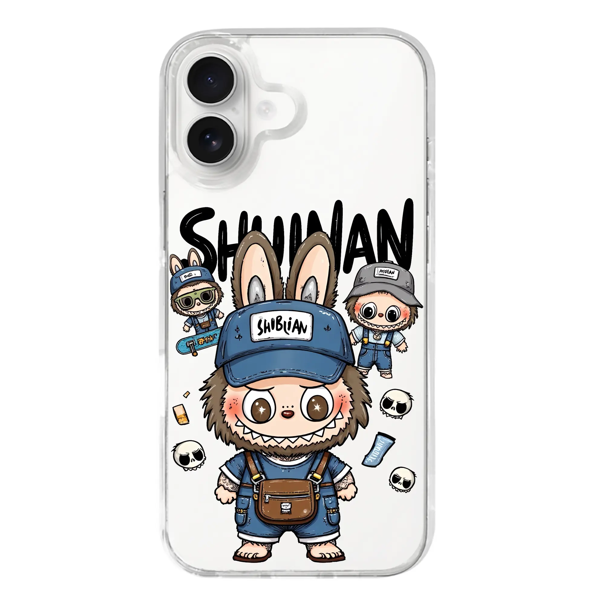 ラブブ グッズ ジモモ - iPhone 17シリーズ 透明スマホケース – 薄型・耐衝撃・精密フィット保護カバー